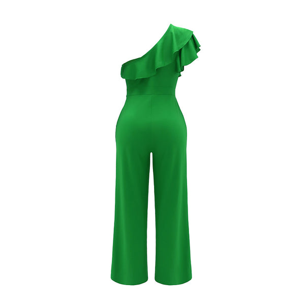 One-Shoulder Ruffle Jumpsuit