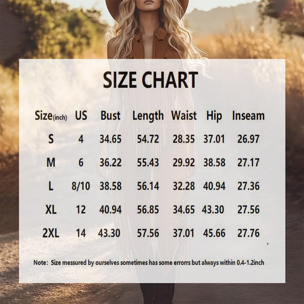 Boho Western Fringe Jumpsuit for Women