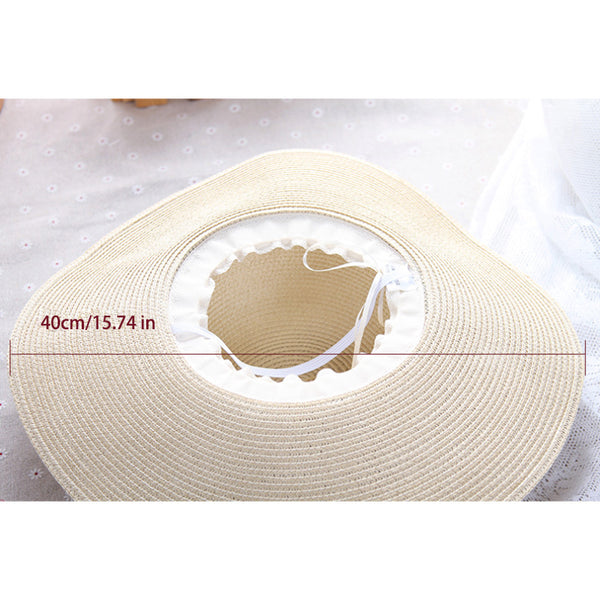 Wide Brim Floppy Straw Sun Hat