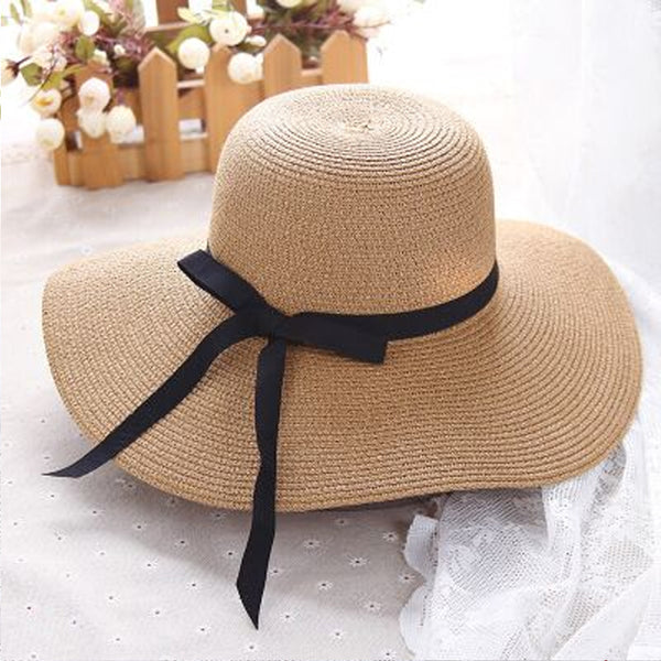 Wide Brim Floppy Straw Sun Hat