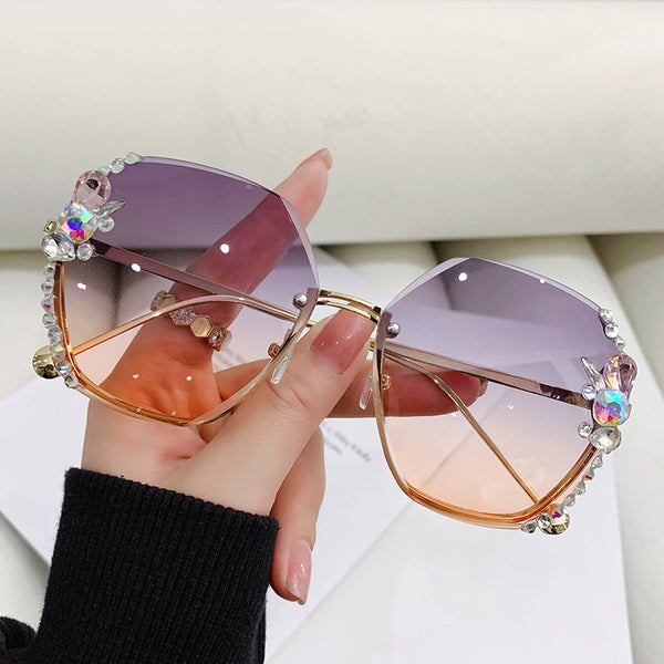Diamond Rimless Sunglasses