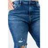 Plus High Waist Distressed Skinny Jeans