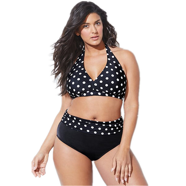 Aqua Vintage Halter High Waist Swimsuit