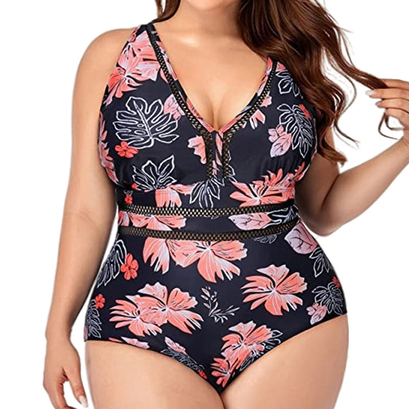 Vintage V Neck Push Up One Piece