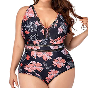 Vintage V Neck Push Up One Piece
