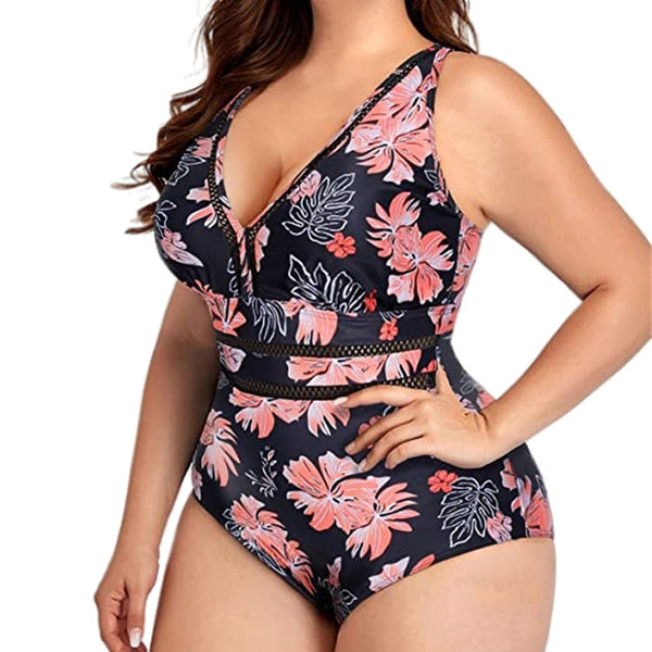 Vintage V Neck Push Up One Piece
