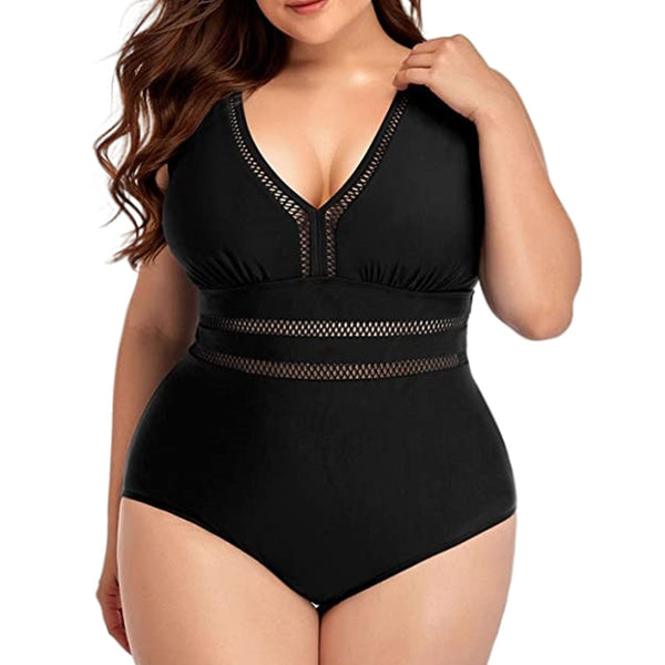 Vintage V Neck Push Up One Piece