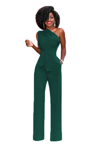 Cutely Sexy One Shoulder Jumpsuit