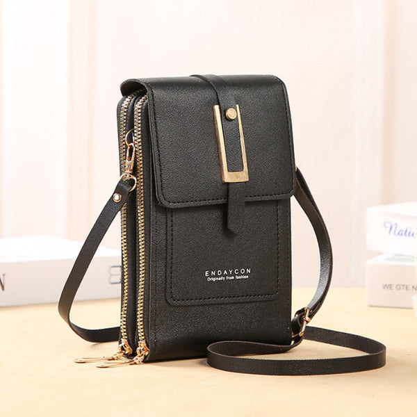 Leather Crossbody Phone Purse: Elegant Shoulder Handbag for Women