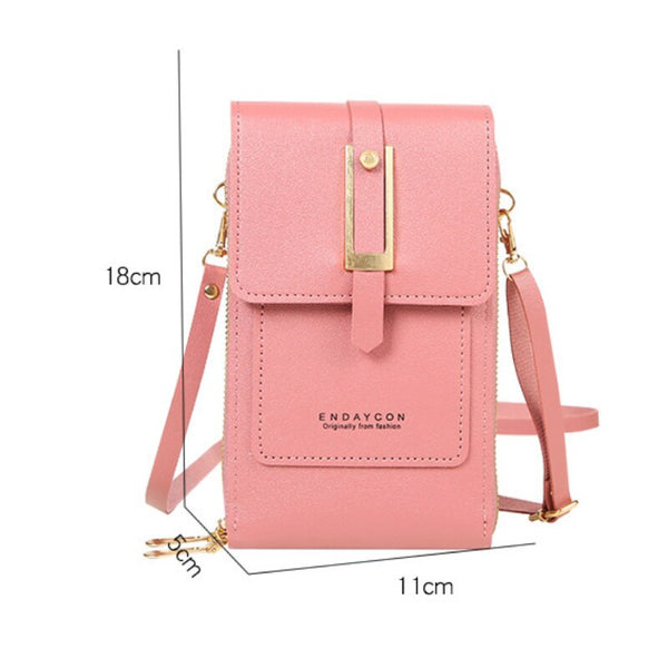 Leather Crossbody Phone Purse: Elegant Shoulder Handbag for Women