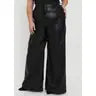 Faux Black Vibrant Wide Pants