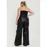 Faux Black Vibrant Wide Pants