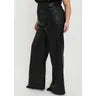 Faux Black Vibrant Wide Pants