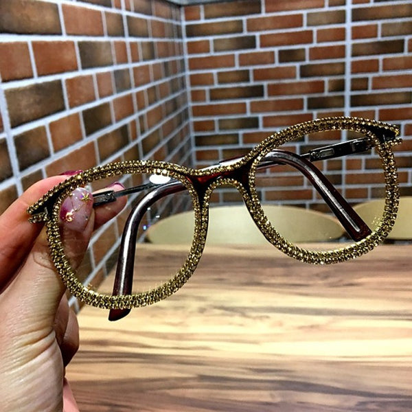 Diamond Vintage Cat Eye Eyeglasses