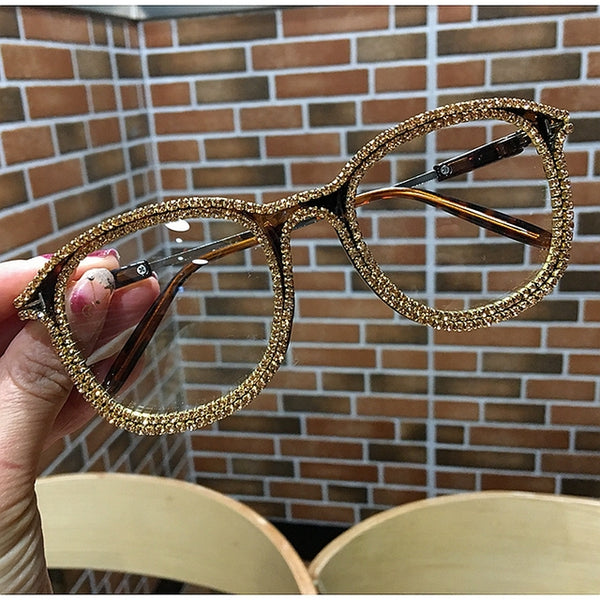 Diamond Vintage Cat Eye Eyeglasses