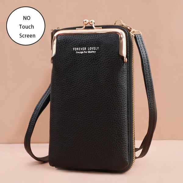 Leather Crossbody Phone Purse: Elegant Shoulder Handbag for Women