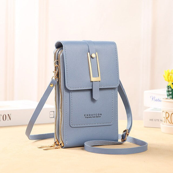 Leather Crossbody Phone Purse: Elegant Shoulder Handbag for Women