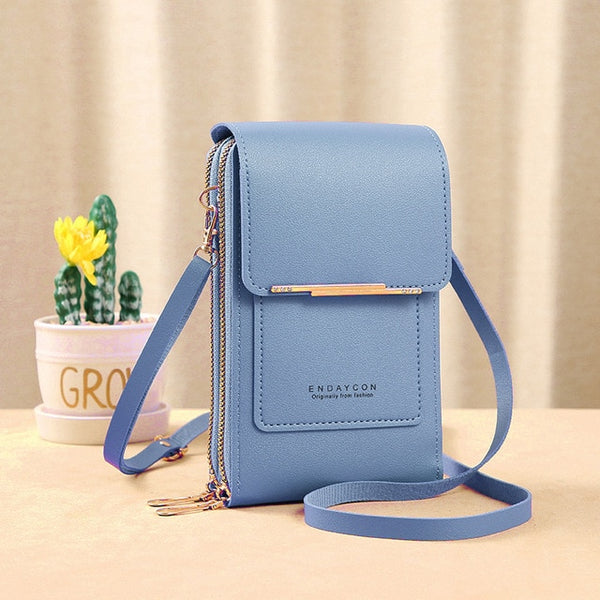 Leather Crossbody Phone Purse: Elegant Shoulder Handbag for Women