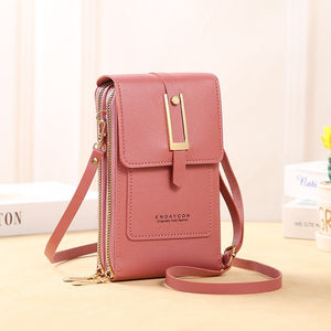 Leather Crossbody Phone Purse: Elegant Shoulder Handbag for Women