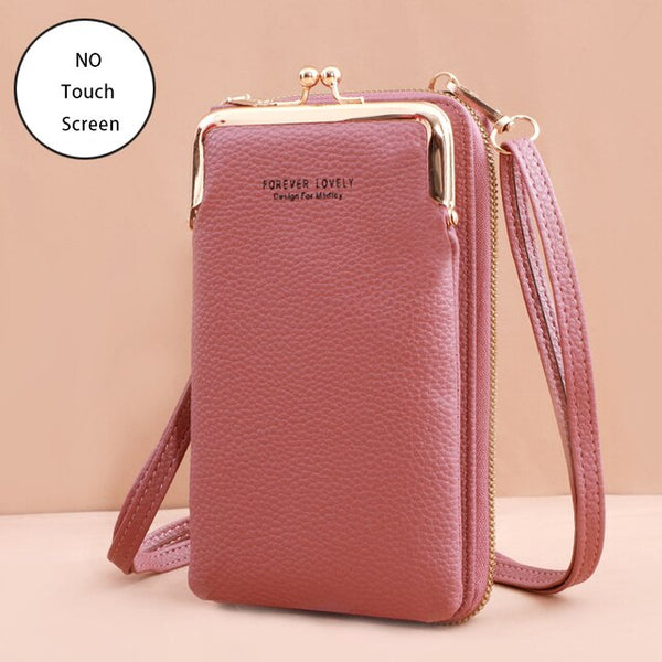 Leather Crossbody Phone Purse: Elegant Shoulder Handbag for Women