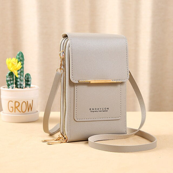 Leather Crossbody Phone Purse: Elegant Shoulder Handbag for Women