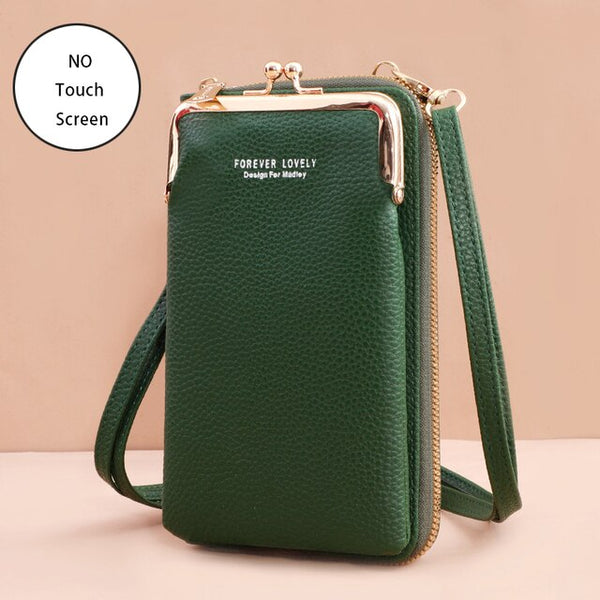 Leather Crossbody Phone Purse: Elegant Shoulder Handbag for Women