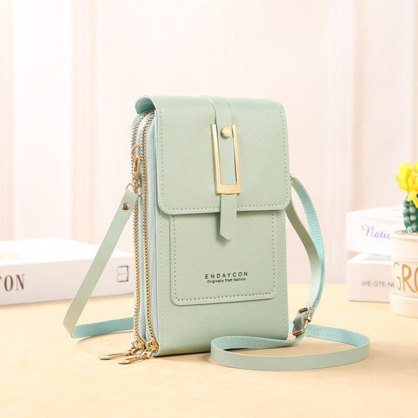 Leather Crossbody Phone Purse: Elegant Shoulder Handbag for Women