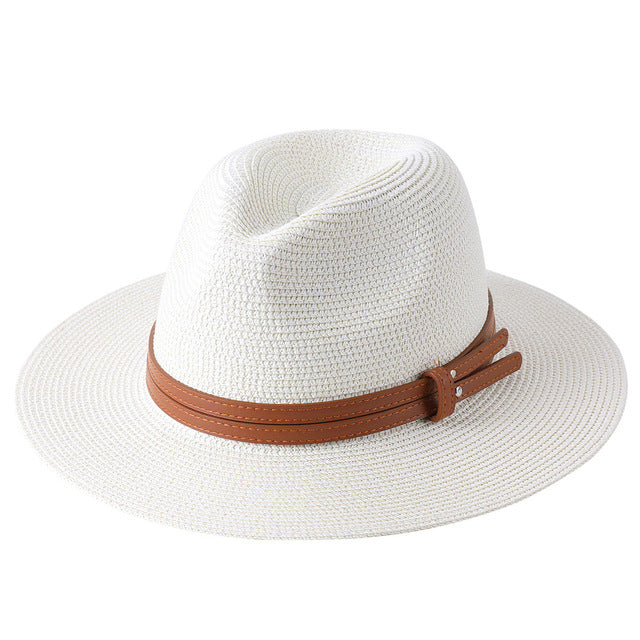 New Wide Brim Soft Natural Panama Straw Hat