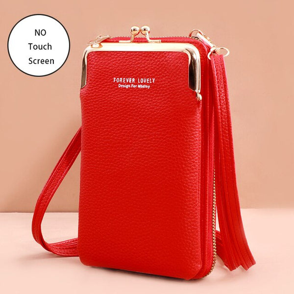 Leather Crossbody Phone Purse: Elegant Shoulder Handbag for Women