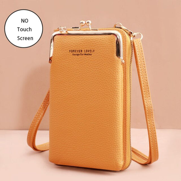 Leather Crossbody Phone Purse: Elegant Shoulder Handbag for Women