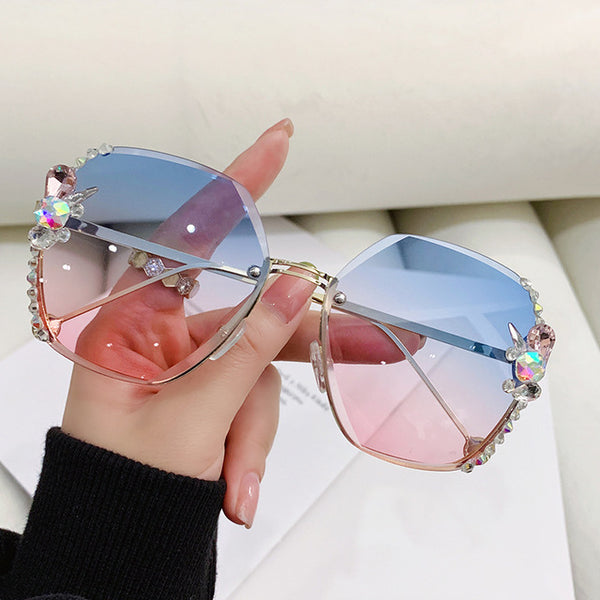 Diamond Rimless Sunglasses