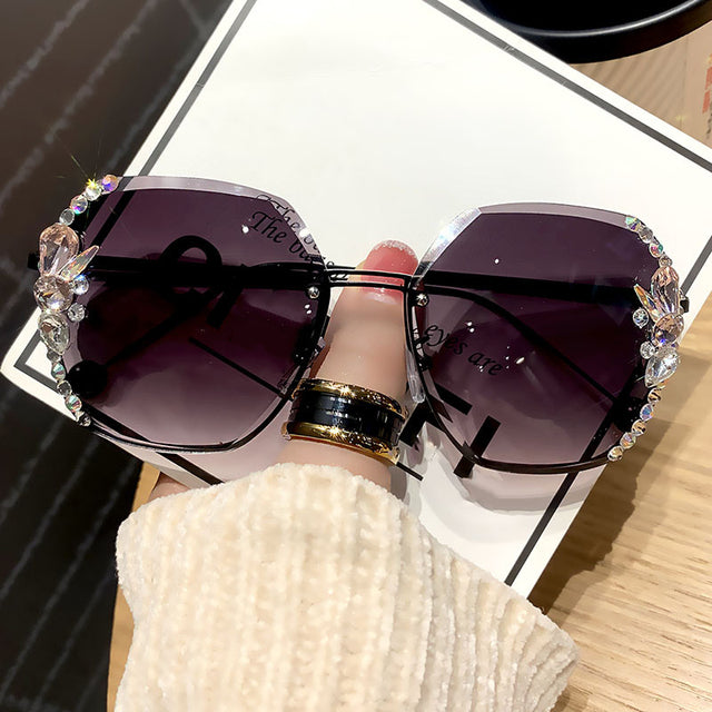 Diamond Rimless Sunglasses