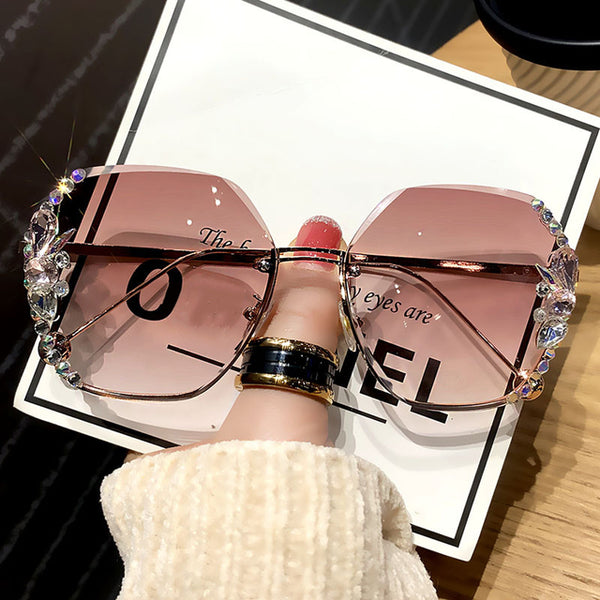 Diamond Rimless Sunglasses